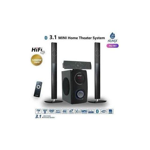 NU-M7 3.1 Home Theater System Heavy Music System With Remote Control + Bluetooth 12000 Watts PMPO Deep Base-1 year warranty