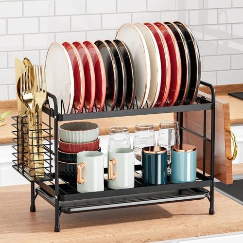 2 tier All Black dishrack
