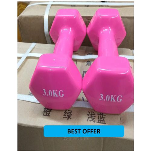 30KG Aerobic Colored Hexagon Dumbbells Pair