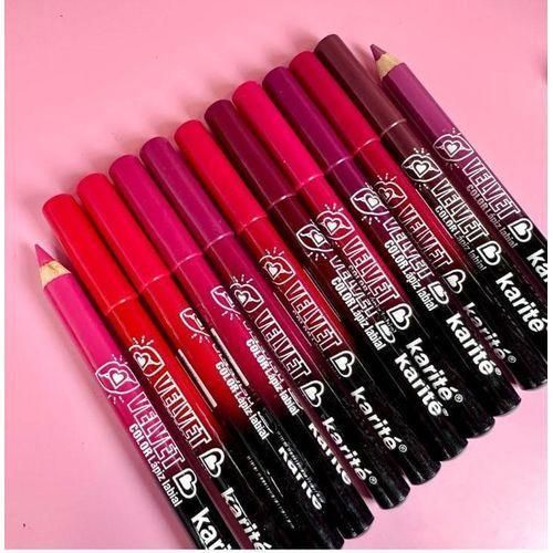 6 pcs Long lasting matte lip liner pencil