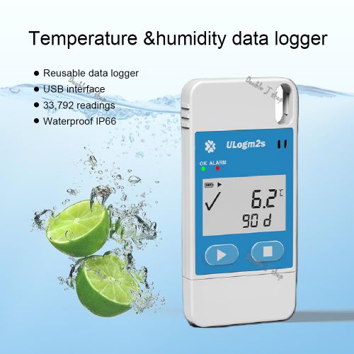 Sigmawit Multi-Use USB Data Logger Temperature Humidity - 33,792 Readings Cold Chain Monitor for Medicine Storage and Perishable Goods Shipping