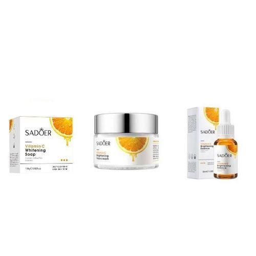 3 in 1 Vitamin C Brightening Face Cream Face Serum Soap