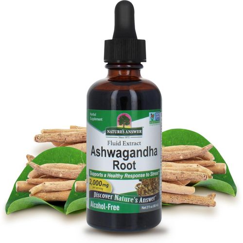 Nature's Answer Ashwagandha Root 60ML- Maintain Healthy Immune Function - Supports Body Against Stress -Gluten-Free, Alcohol-Free & Vegan
