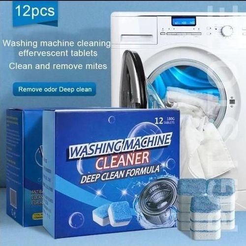 12PCS/Set Washing Machine Cleaning Tablets Deep Cleaning Remove Odor Deodorize Washing Machine Cleaner Tablets Remove Mold Washing Machine Decontamination
