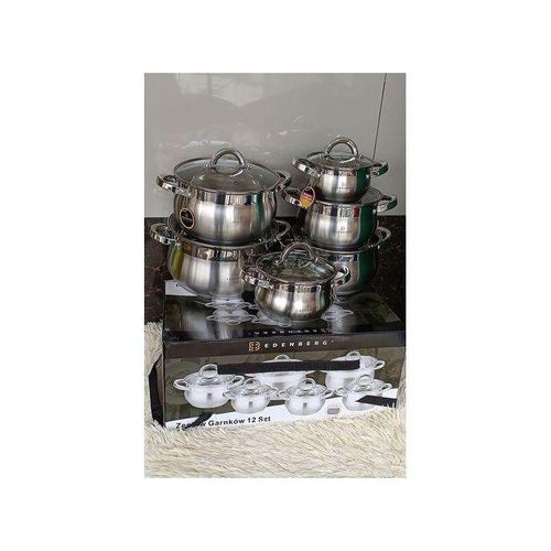 EDENBERG 12pc Stainless steel Cookware Set Heavy