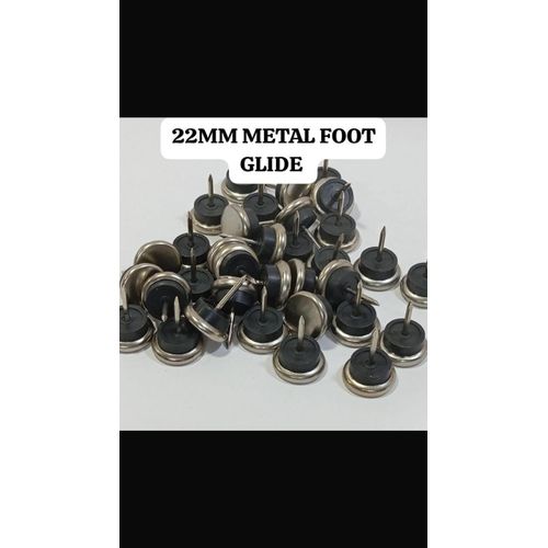 20pcs 22mm Metal Furniture Foot Glides Floor Protectors Nail On Pads Pack