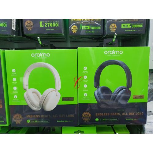 Oraimo BoomPop Lite OHP-317 Wireless Headphones – 65-Hour Battery, Comfortable Fit – Available Now In Black