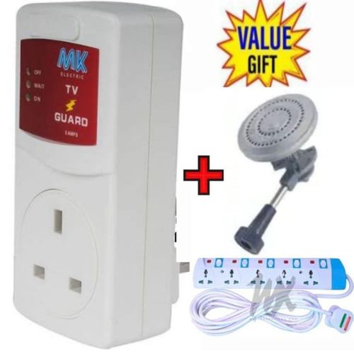 QUALITY TV GUARD FOR DIGITAL SMART TV +5 WAY POWER EXTENSION +NON-LEAK BURNER