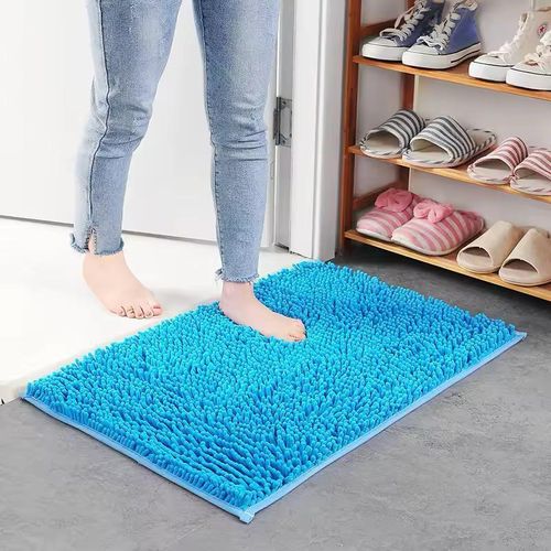 SausageFur Door Blue Mat 50cm x 80cm Soft Durable Non-Slip Entrance Rug