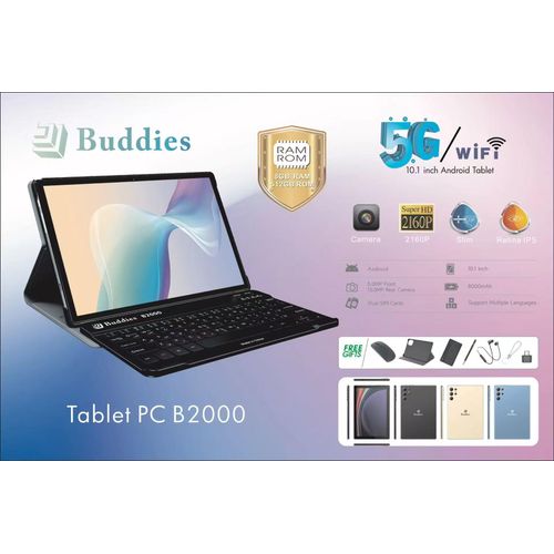Buddies PC 2000 Kids Tablet - 256GB ROM - 8GB RAM - 5G Dual SIM - 6000mAh-Grey