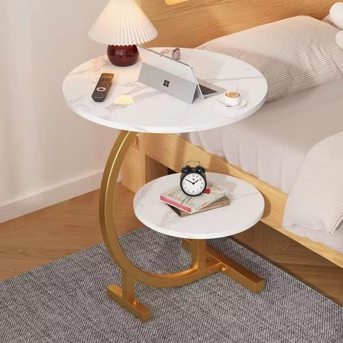 Modern 2-Tier C-Shaped Side Table