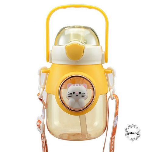 Large Capacity 820ml Kids Cartoon Water Bottle with Straw -Y