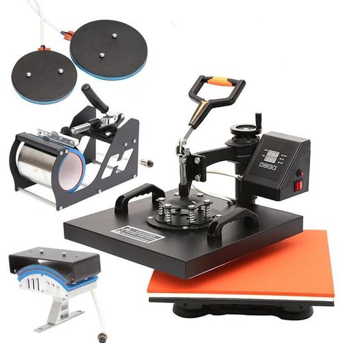 5 in 1 Heat Press Machine 38x30cm Digital Multifunction 3d Cup Sublimation Transfer Printer for T-shirts Tumblers Caps