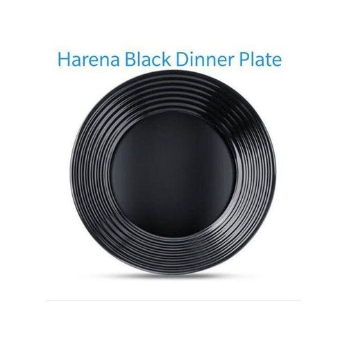 Herena black dinner plates 6pcs