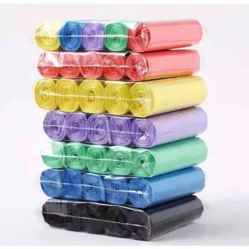 200 Count Mini Trash Bags Tiny Garbage Bags Small Pet Bags Strong Trash Bags Trash Can Liners for Car Kitchen Office Desktop Mini Trash Can Wastebasket Bin Mixed Color