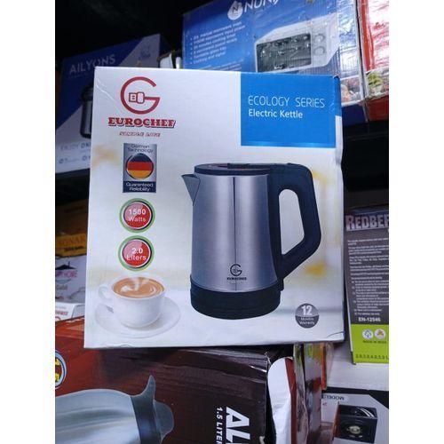2L Electric Kettle With Stainless Steel Body, Automatic Shut Off, Boil Dry Protection