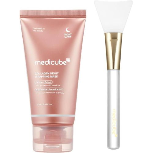 Collagen Night wrapping Mask with Niacinamide Smooths Firms Moisturizes Hydrates Gives Radiant Glow Elasticity BrightensMinimizes PoresFine lines Clear Dullness Sagging Skin