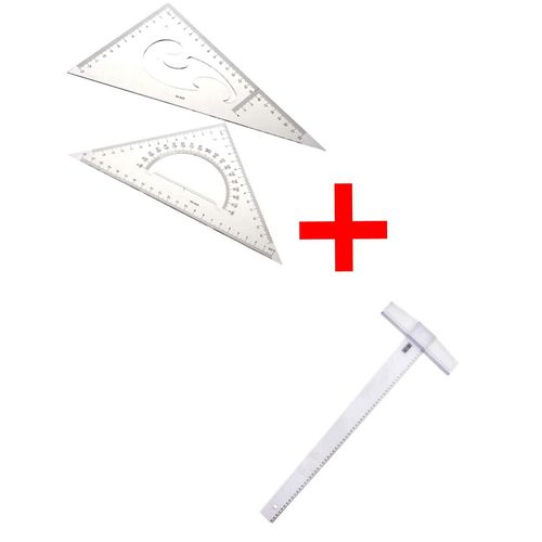 T-Square Ruler plus Triangular set Square