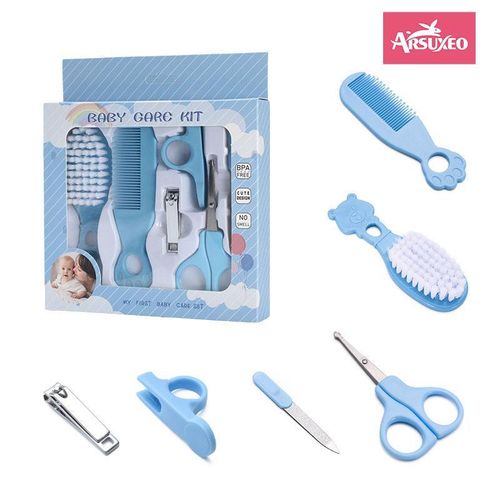 6pcs/set Baby Care Grooming Set - Newborn Safety Comb, Nail Trimming Set, Baby Health Care