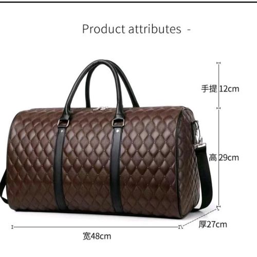 Coffee color Large Capacity Pu Leather Business Trips Unisex Travelling Bag