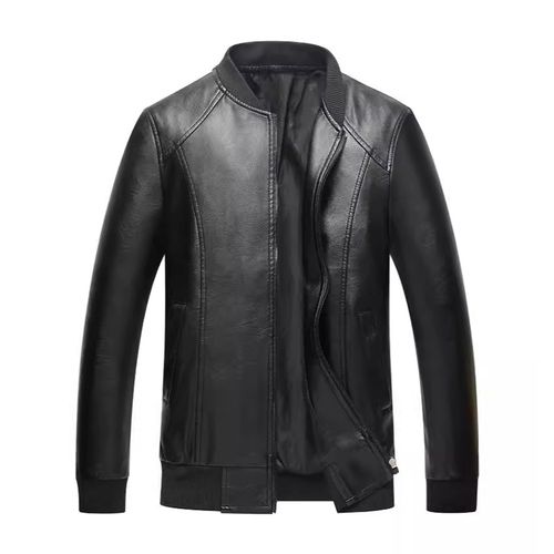 Men's Jacket High Quality PU Leather Fashion Slim Fit Coat Business Work Jacket