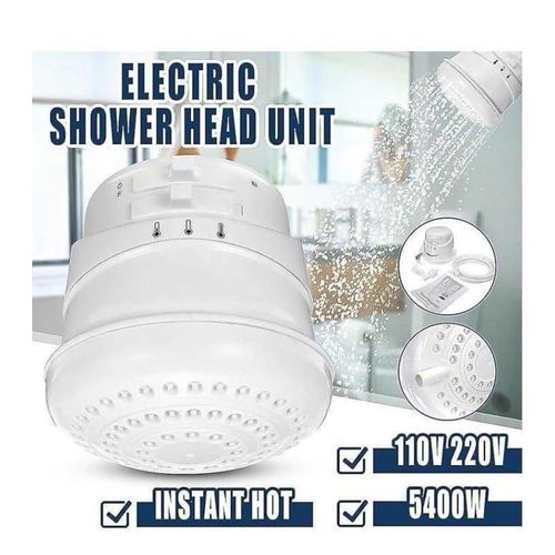 Instant Electric Shower Head 5400W Fast Heating Hot Water Shower Head Hot Electric Water Heater 5400w Electric Shower Head Faucet 3 Gear Adjustable Fast Heating Bath Shower Heater