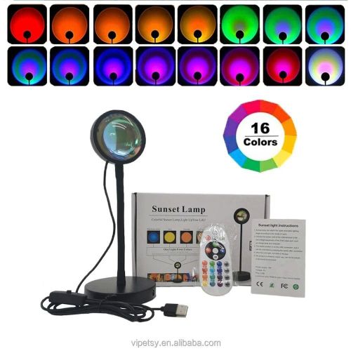 Sunset Projection Lamp LED Light with Adjustable Angle for Creative Room Setup
