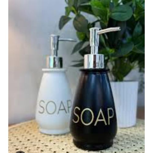 Ceramic Glass 400ml Lotion & Soap Dispenser – Elegant Bathroom Pump Bottle (8 Designs Available)