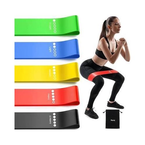 Resistance Bands for Working Out, Exercise Bands Resistance Bands Set with 5 Resistance Levels, Multi-Colored Workout Bands for Indoor & Outdoor Fitness, Leg Strength Training, Yoga