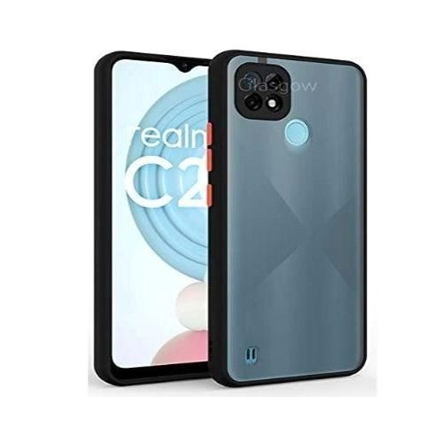 Realme C21 Phone Case, Translucent Frosted Smoke Mobile Cover with Raised Camera Protection for Fourth Device