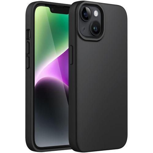 Black Slim Liquid Silicone 3 Layers Full Covered Soft Gel Rubber Phone Cover Case For IPhone 13