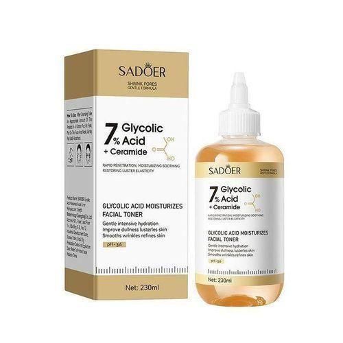 SADOER 7 Glycolic Acid Ceramide Facial Toner - 230ml - Hydrates Brightens Smooths Skin