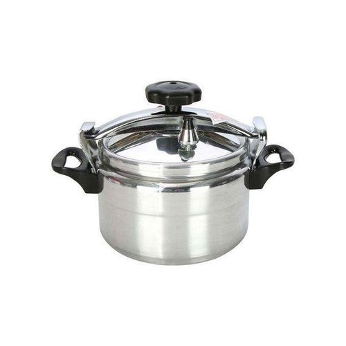 High Quality Aluminium Non Explosive Pressure Cooker With 2 Handles - Silver