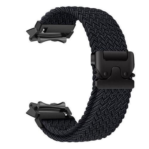 T-Rex 2 Parachute Buckle Elastic braided Nylon Braided Quick Release Watch Bandstrap Black