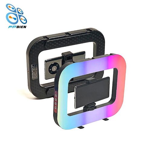 RGB selfie portable phone rechargeable ring light phone adjustable fill for live streaming