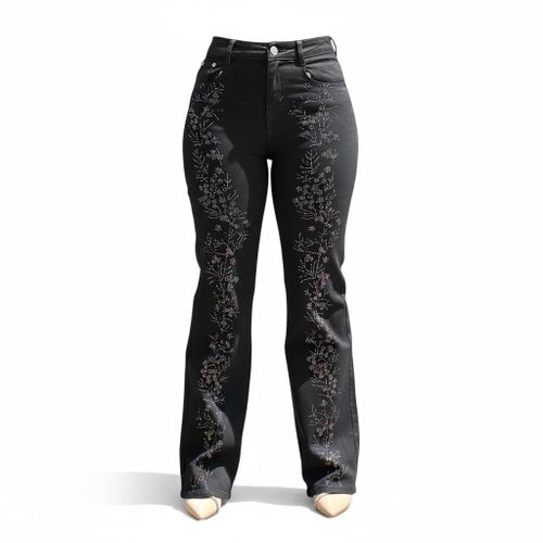 floral crystal Mummy Jeans
