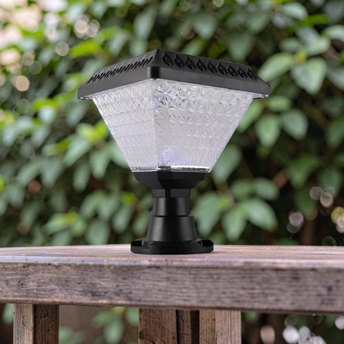 Solar Powered Energy Saving Long Runtime Lighting LED Solar Garden Main Gate Lamp Waterproof Outdoor Light