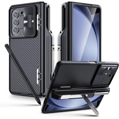 Nilkin Phone Case For For Samsung Galaxy Z Fold 5 Camshield Case with S Pen Holder & Hinge Protection