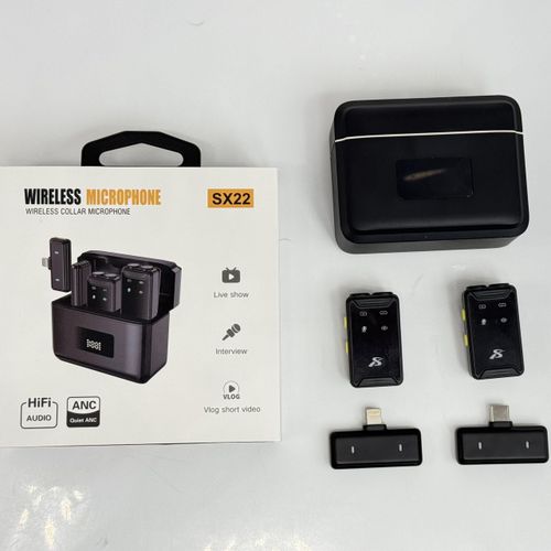 Wireless Lavalier Microphone SX22- type C and normal usb with Clear Sound Pickup & Intelligent Noise Reduction