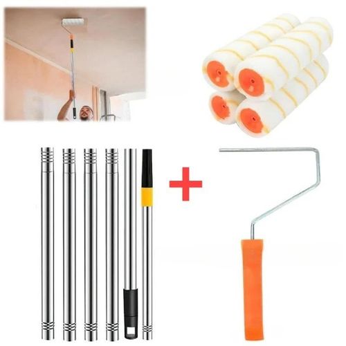 1.2m retractable paint roller, stainless steel retractable paint roller rod, wall painting tool