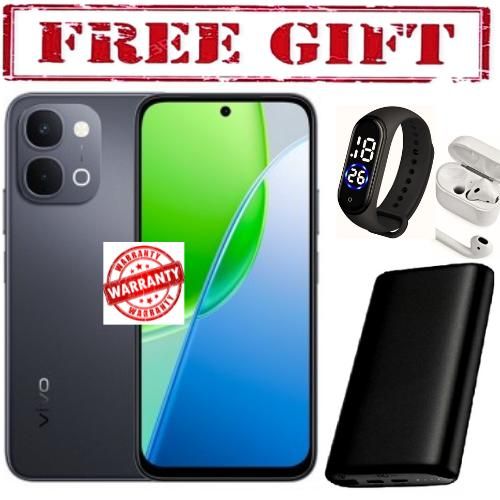 Y31d,6.75 inches 8GB RAM+256GB ROM'Qualcomm Snapdragon 6s Gen 2 (DUAL SIM),50 MP,(wide) PDAF,12 MONTHS WARRANTY,Battery 7200 mAh COMES WITH FREE STRAP WATCH , POWERBANK AND AIRPODS FOR YOU black