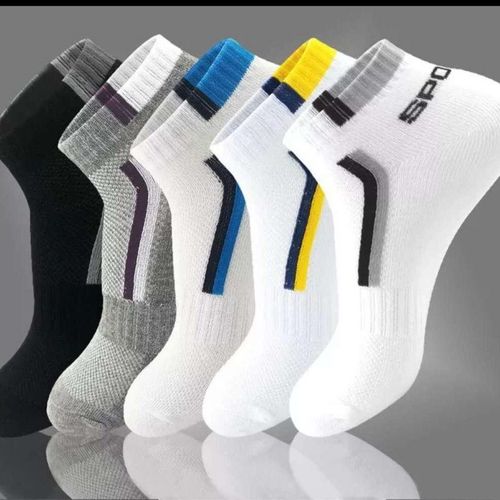 10 - Pack Men's Athletic Ankle Socks, Multicolored Sport Socks for Breathable and Comfortable Wear