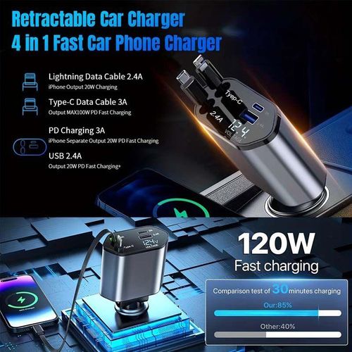 Super Fast 4 In 1 Car Charger