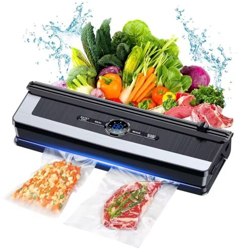 Household Vacuum Sealer Machine Food Saver Automatic One Touch Vacuum Packaging System for Food Storage Dry and Moist Modes Powerful Suction Airtight Heat Sealing for Freezer Sous Vide Meal Prep