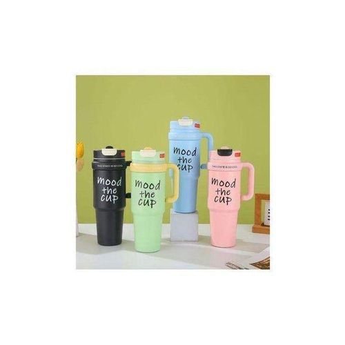 Mood The Cup, Stanley Mug Tumbler With Handle And Straw Lid, Insulated Reusable Stainless Steel Travel Mug Sports Water Bottle