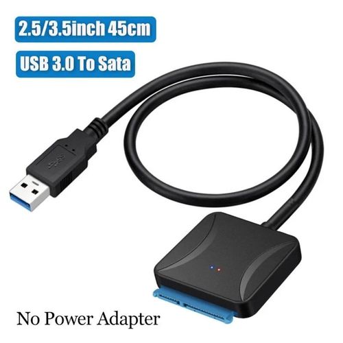 USB 3.0 to SATA External Hard Drive Reader 2.5 3.5 HDD SSD Power Adapter Cable