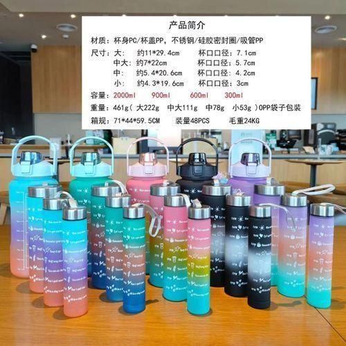 4 In 1 Motivational Bottle 2000ml, 900ml, 600ml, 300ml