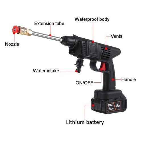Wireless High-Pressure Car Wash Water Gun – Rechargeable Portable Cordless Pressure Washer