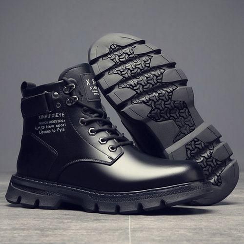 2025 Mens All-match British Style Boots Black-EU 43