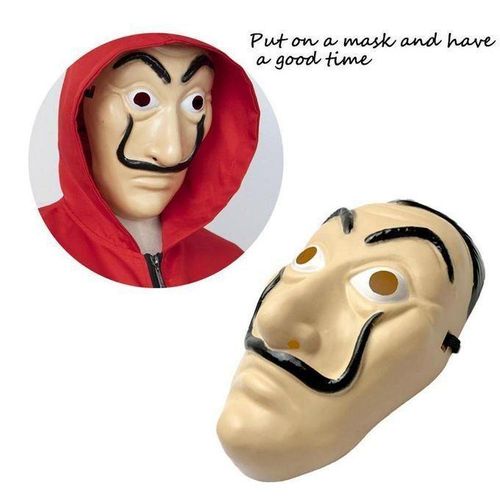 Money heist Dali Mask Cosplay Salvador Realistic Movie Prop Face Mask